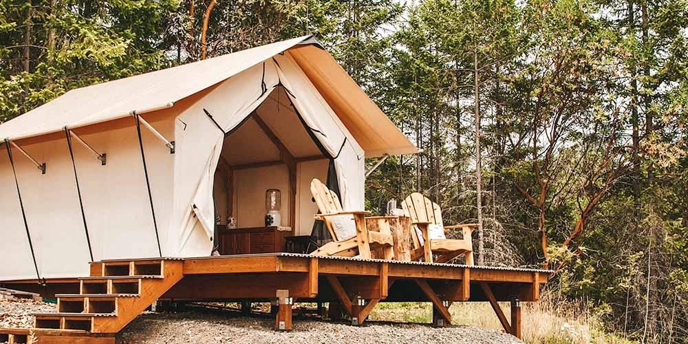 canvas cottage glamping