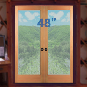 Natural French Door (48" wide, full-light window)